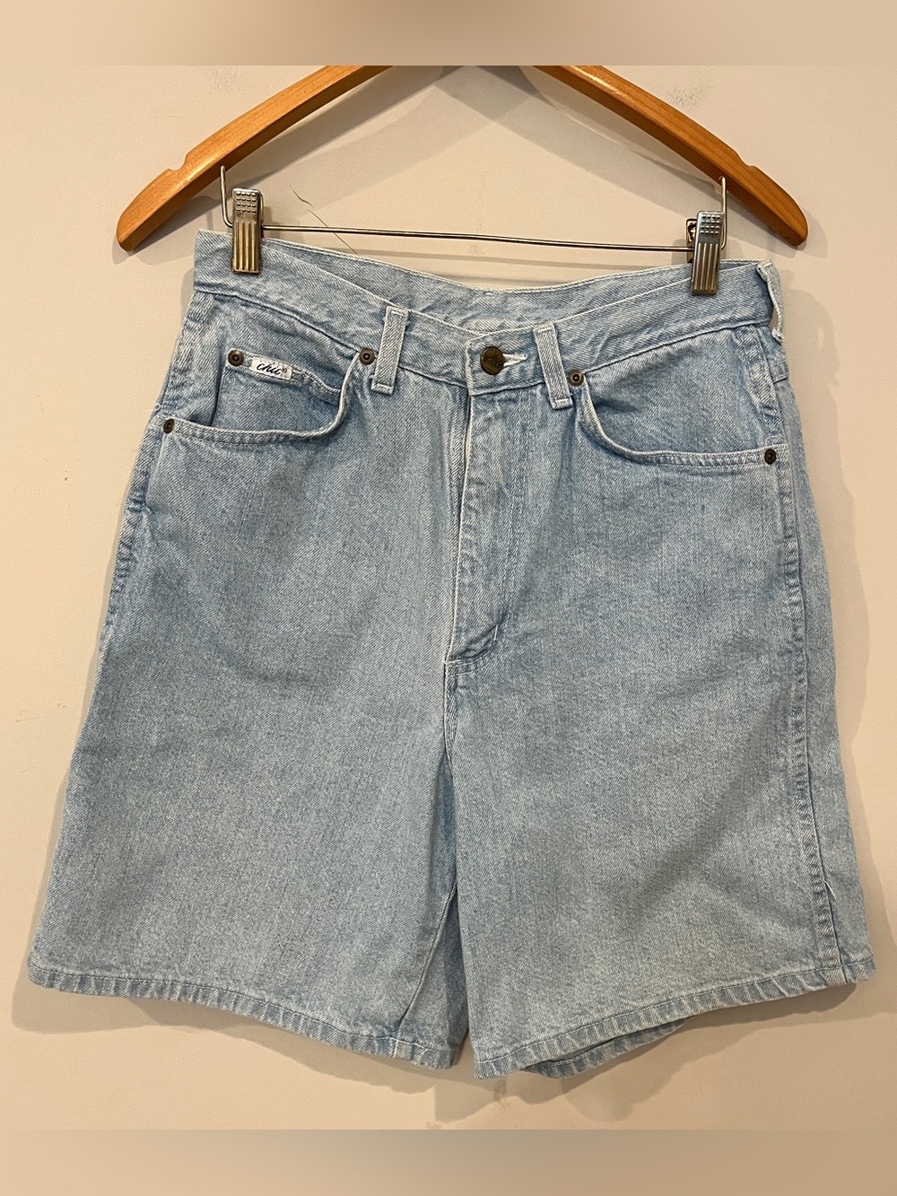 Vintage Chic Denim Bermuda Shorts 90s Retro Longline Americana Casual